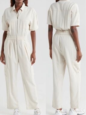 Vuori Coastline Jumpsuit in Milkweed